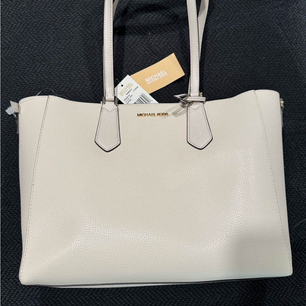 Michael Kors Cream Leather Tote